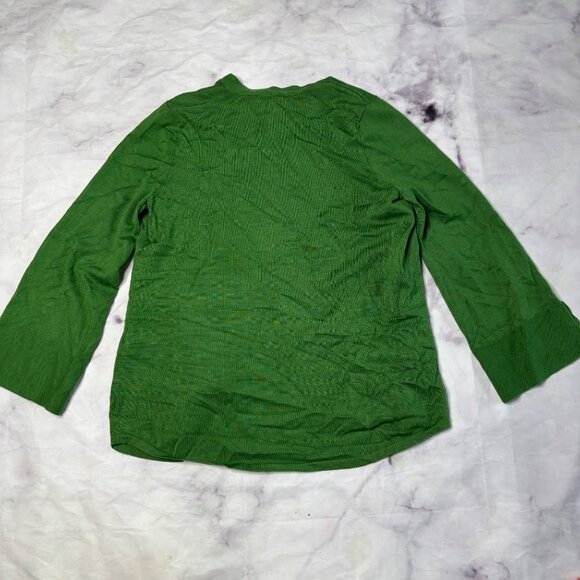 Chicos Green Open Front Cardigan Sweater Womens Size 0 US Small - Picture 5 of 5